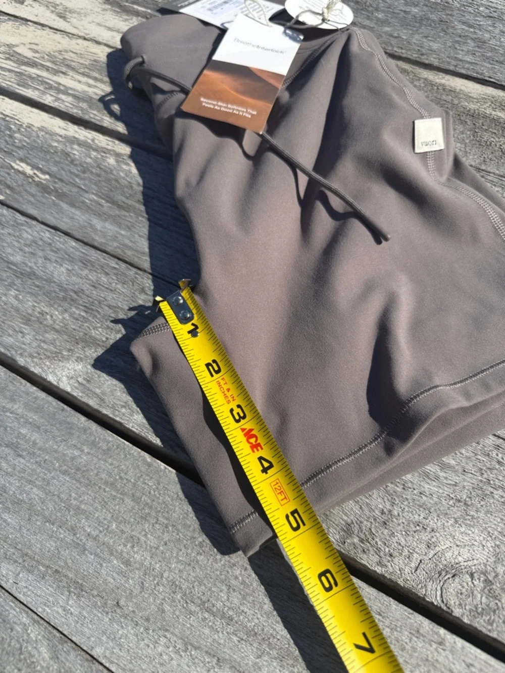 VUORI Set Lux Racerback Tank + Daily Short Set Chia Brown Size Medium NWT $113 - Picture 4 of 7